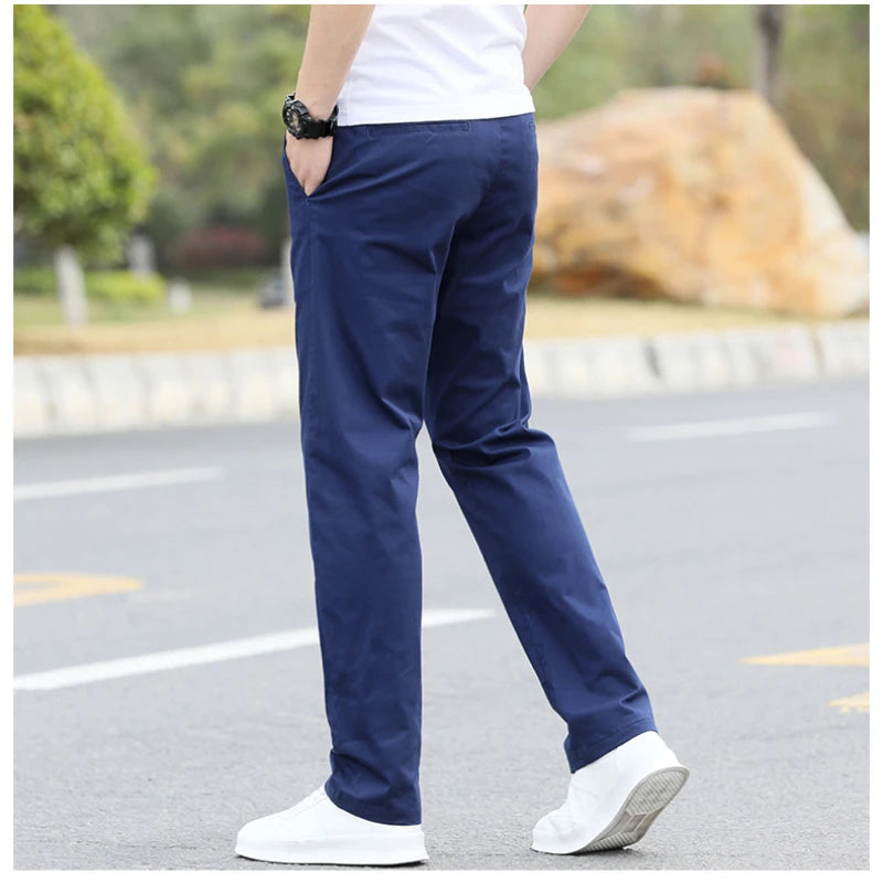 Men's High-Quality Chinos -Cotton Casual Trousers - Breathable Straight Pants (Sizes w28-w40).