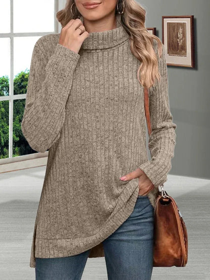Herbst Warme Dicke Kälte Beständig Frauen Pullover Lose Gestrickte Rollkragen Damen Pullover Gestreiften Weiche Lange Ärmeln Neue Jumper.
