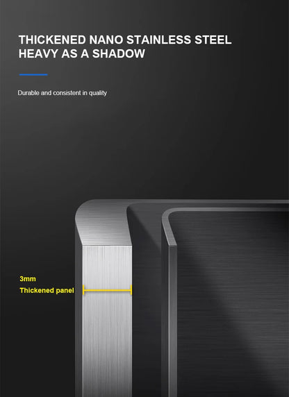 Kitchen Sink Stainless Steel Large Single Slot Multifunctional Tank Wash Basin With Waterfall Faucet Lowe Price