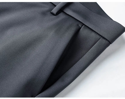 Winter Warm Fleece Thicken Suit Pants Men Straight Business Work Thick Flocking Plush Long Formal Trousers Male Plus Size 29-40.