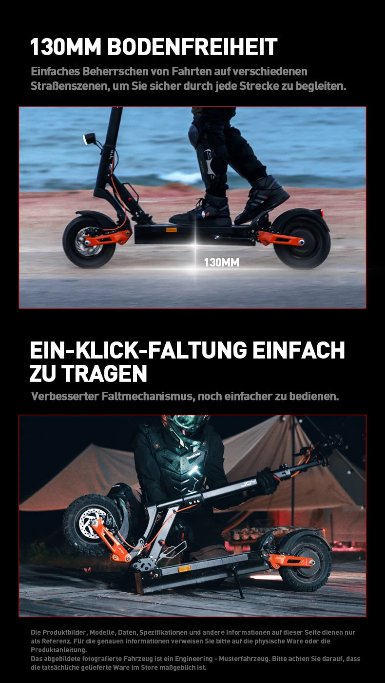 JOYOR T6E Adult Electric Scooter 500W Motor 48V18AH Battery E-Mountain Escooter 10" Off-Road Tire Foldable E-Scooter.