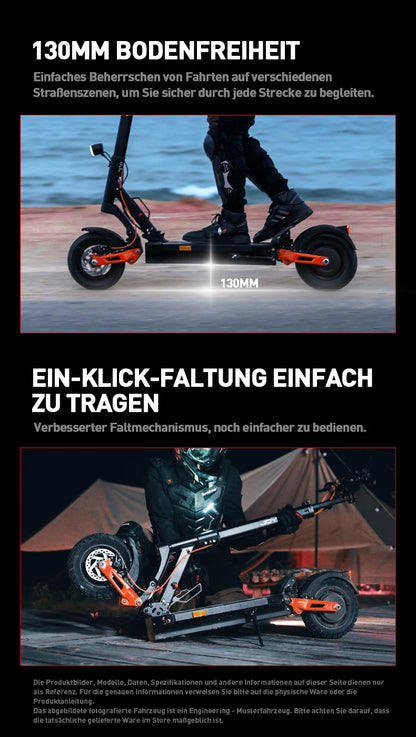 JOYOR T6E Adult Electric Scooter 500W Motor 48V18AH Battery E-Mountain Escooter 10" Off-Road Tire Foldable E-Scooter.