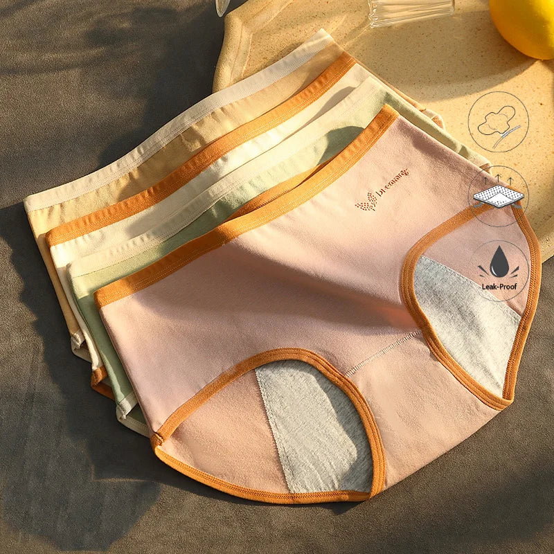 Menstrual Period Panties Women Cotton Plus Size Leakproof Period Underpants Breathable Female Waterproof Menstruation Breifs.