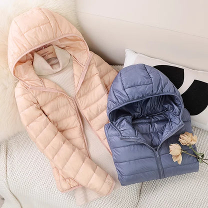 13 Farbe Neuankömmlinge Frauen Mode kurze ultraleichte dünne packbare Puffer Jacken weibliche süße Stil koreanische Daunen mäntel.