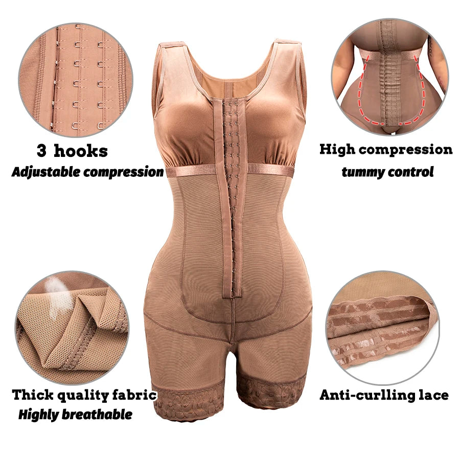 Slimming Fajas Girdles Colombian Shaper Compression Corset Corrective Sheath Tummy Control Bodysuit Butt Lifter Women Shapewear.
