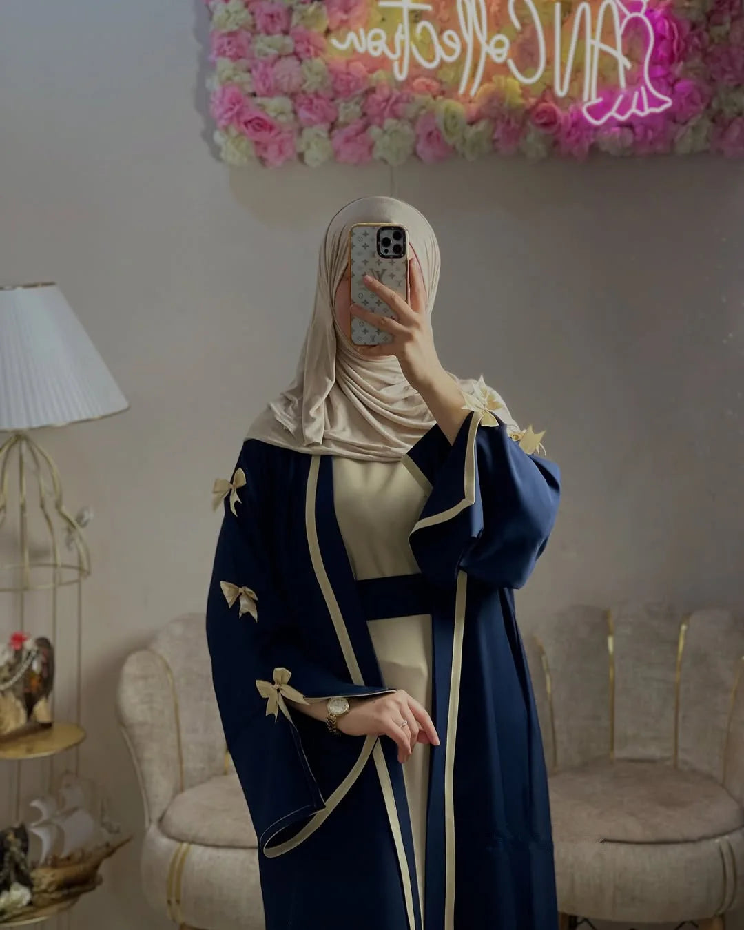 Eid Muslimischen Bogen Abaya Frauen Kleider Jalabiya Vestidos Largos Split Hülse Ramadan Marokko Dubai Lange Robe Party Islam Kaftan 2025.