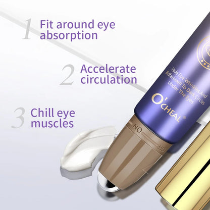 O'CHEAL Anti- Wrinkle Eye Cream With Roller Ball Quick Drying Hydrating Hyaluronic Acid Refreshing Eye Serum Fades Fine Line.
