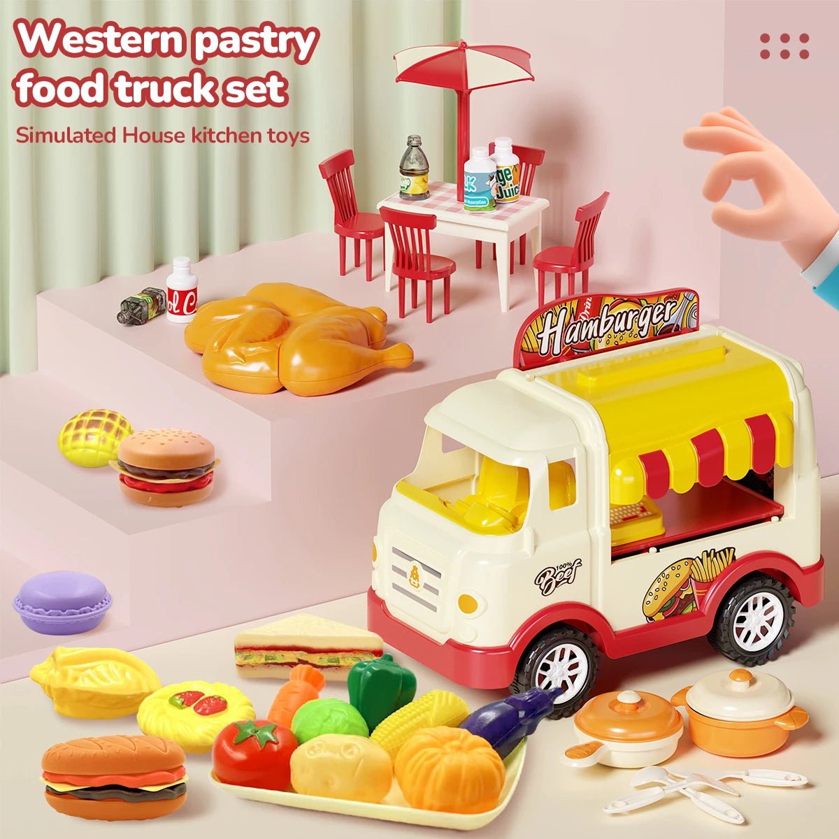 Simulated Kitchen Toy Play Set Miniature Food Pretend Play House Appliance Laundry Cookware Children Role-Playing Toys Girl Game