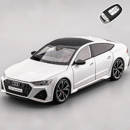 1:18 Key Remote Control Version AUDI RS7 Alloy Sports Car Model Diecast Metal Racing Vehicle Car Model Sound Light Kids Toy Gift