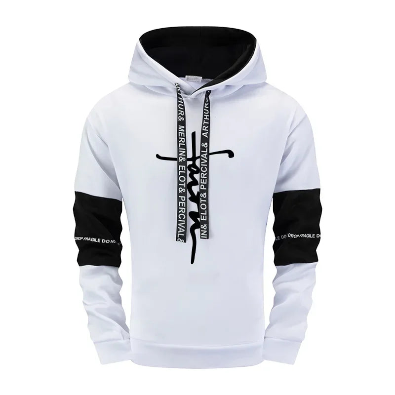 Quality Autumn Winter Simple Mens Tracksuit Casual Sports Hooded Single Sweatshirts And Sweatpant Comfort Outdoor Sports Fitness.