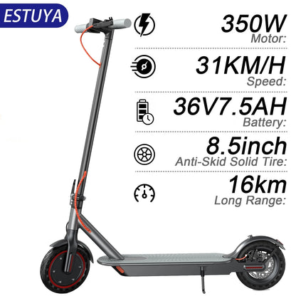 JUICEASE Portable Electric Scooter 16/45KM Smart APP 31/35KM/H Fast Speed 350W/1000W Waterproof IP65 Electric Kick Scooter