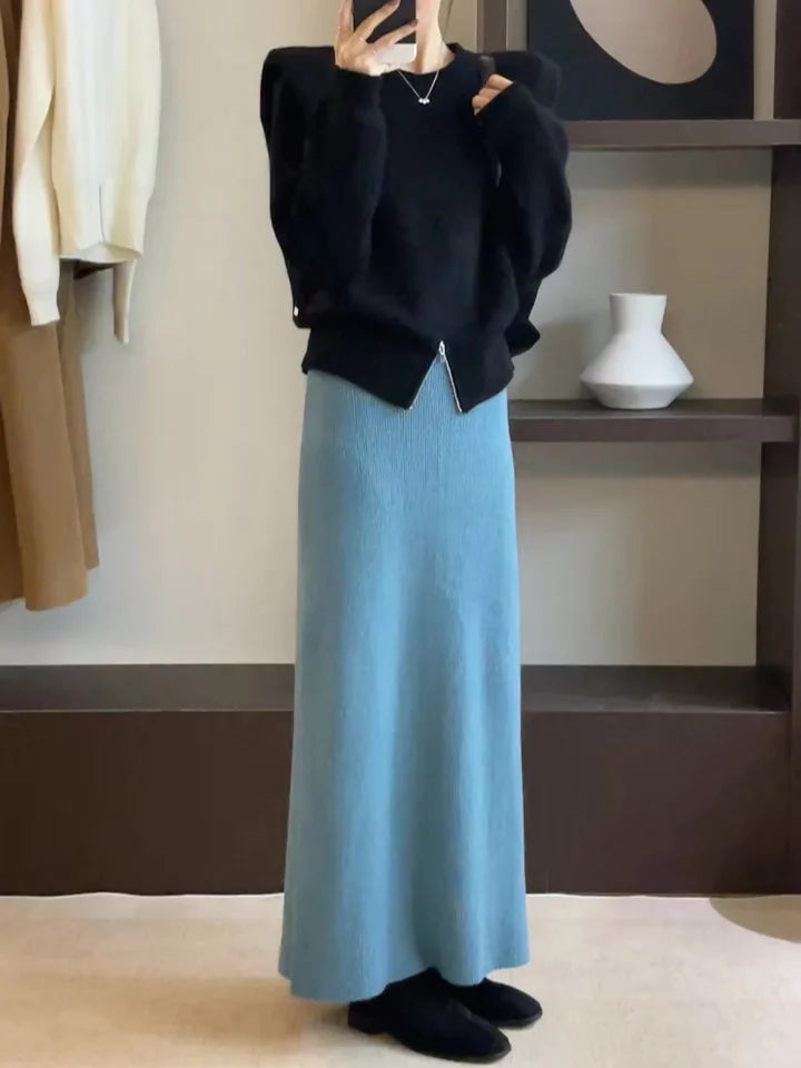 2024 Korean Version of Pure Wool, Super Big Swing Length~ Super Good Quality Big Swing Skirt~.