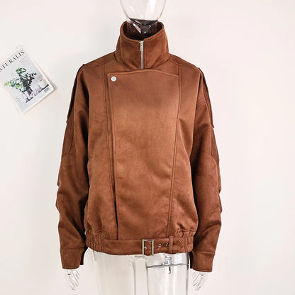 Retro-Jacke, modisch, Frühling und Herbst, lässig, lockere Tasche, langärmelig, trendig, cool, vielseitig, hochwertige Damen-Kurzjacke