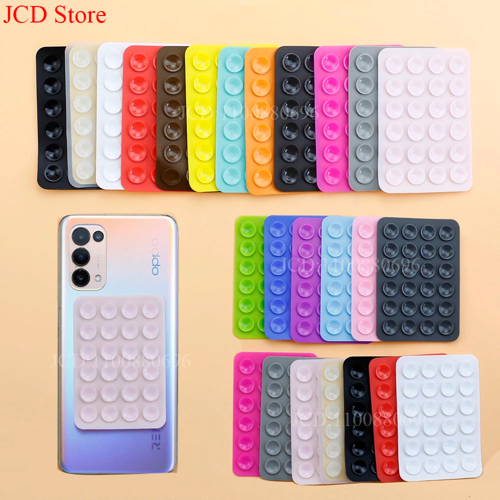 1 piece Strong Grip Phone Holder Adhesive Silicone Suction Phone Case Mount Anti-Slip Hands-Free Sticky Cell Phone Grip Stands.