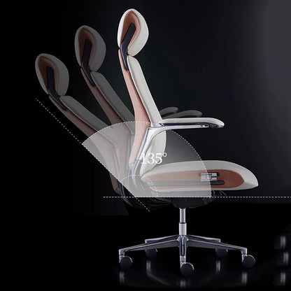 Studie Drehbarer Bürostuhl Liege Moderner Lazy Ergonomischer Thron Leder Bürostuhl Nordic Computer Mobilya Salonmöbel