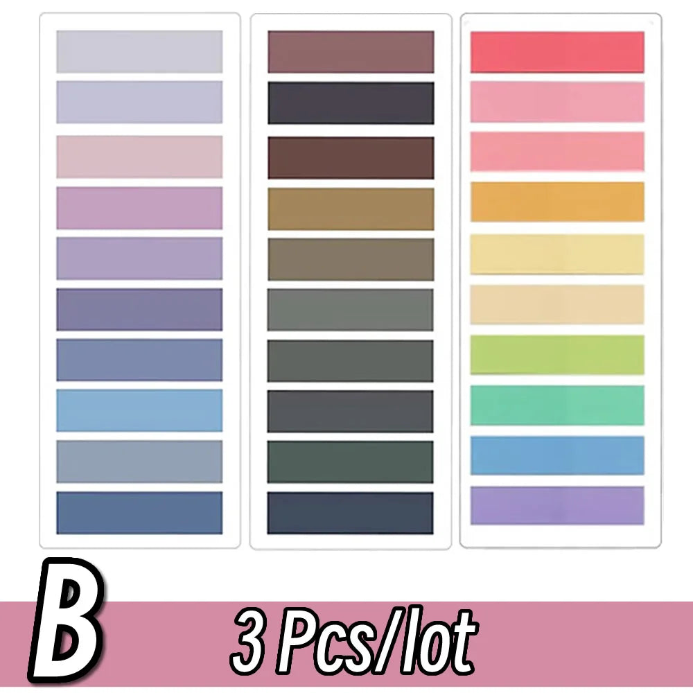 2400S Transparent Bunte Index Kreative Notizblöcke Büro Schule Schreibwaren Selbstklebende Aufkleber Haftnotizblöcke.