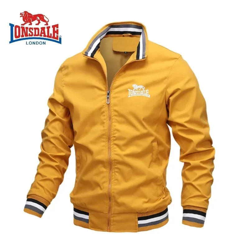 High End Embroidered CAMEL High-quality Men's Zippered Jacket, Spring and Autumn Fashionable Casual Outdoor Sports Jacket Top.