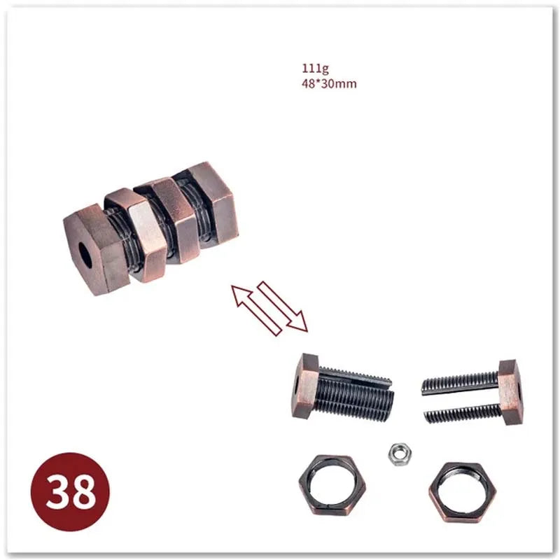 Classic IQ Metal Brain Magic Baffling Puzzles Game Toys for Children Adults Funny Gifts