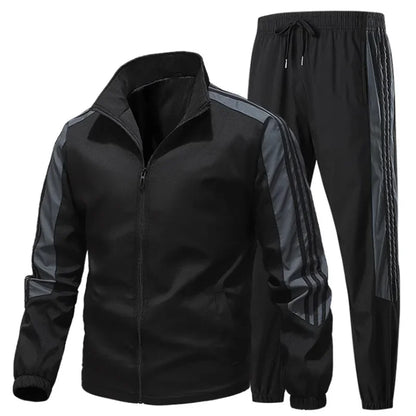 Cool Casual Sports Suit for Teenage Boys Large Size Trendy Workwear Pants Included One Complete Set Handsome Male Apparel.