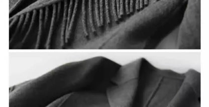 2025 neue Herbst Winter Wolle Mantel Frauen Windjacke Jacke Baumwolle Oberbekleidung Quaste Woolen Anzug Kleidung Weibliche Strickjacke.