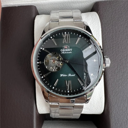 Orient Double Lion Classic Watch Series Refurbished Second Hand Automatic Mechanical Skin Watch Hollow Men's Watch RA-AG002