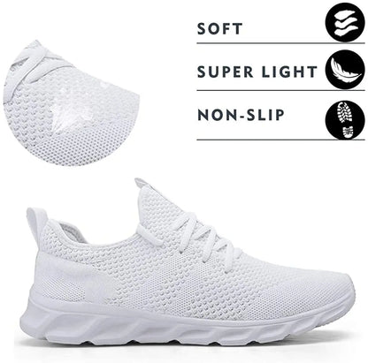 2024 Trend men's casual shoes light sneaker white large size outdoor breathable mesh fashion sports black running tennis shoes