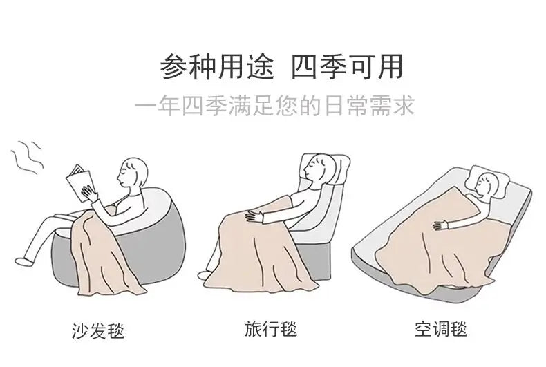 Nordic Style Geometric Printed Blanket Two Person Winter Thickened Quilt Coral Fleece Material Easy To Maintain Plush Bed Sheets.