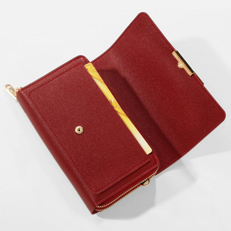 Women's Wallet Korean Handbag Multi Card Large Capacity Casual Shoulder Bag Mobile Phone Packet Fashion New Style.