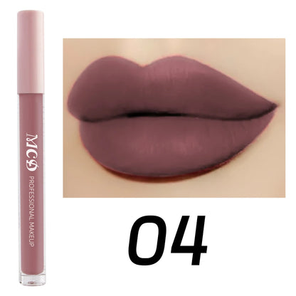 1PC Dark Brown Matte Velvet Lip Gloss Waterproof Liquid Lipstick Nude Brown Lips Korean Makeup for Lip Tint Lip Glaze Cosmetics