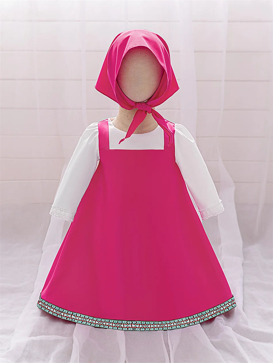 Mädchen Martha Cosplay Prinzessin Kleid Kleinkind Cartoon Bär Bühne Leistung Kleidung Kinder Karneval Party Maskerade Kleidung