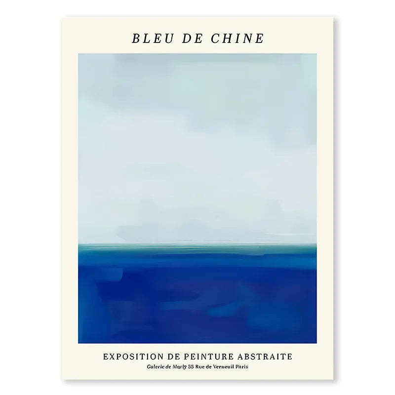 Abstract Blue Geometric Face Lines Canvas Painting Curve Girl Vase Dove Wall Art Posters Print Picture Nordic Bedroom Home Decor