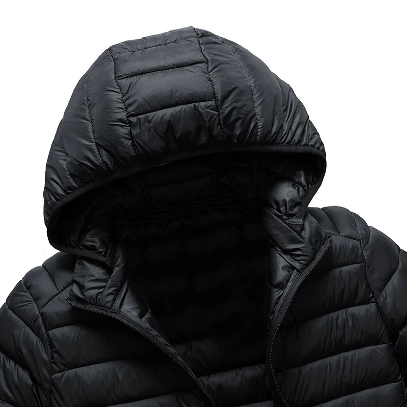 Men Parka Autumn Winter Warm Waterproof Jackets and Coats Mens Hooded Casual Outwear Detachable Hat Black Parkas Coat Male