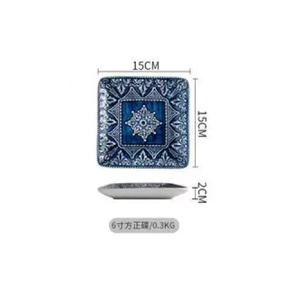 1pcs Western Dinner Plates Ceramic Dishes Tableware Dinnerware Steak Dessert Noodle Cup Serving Baroque Northern Europe