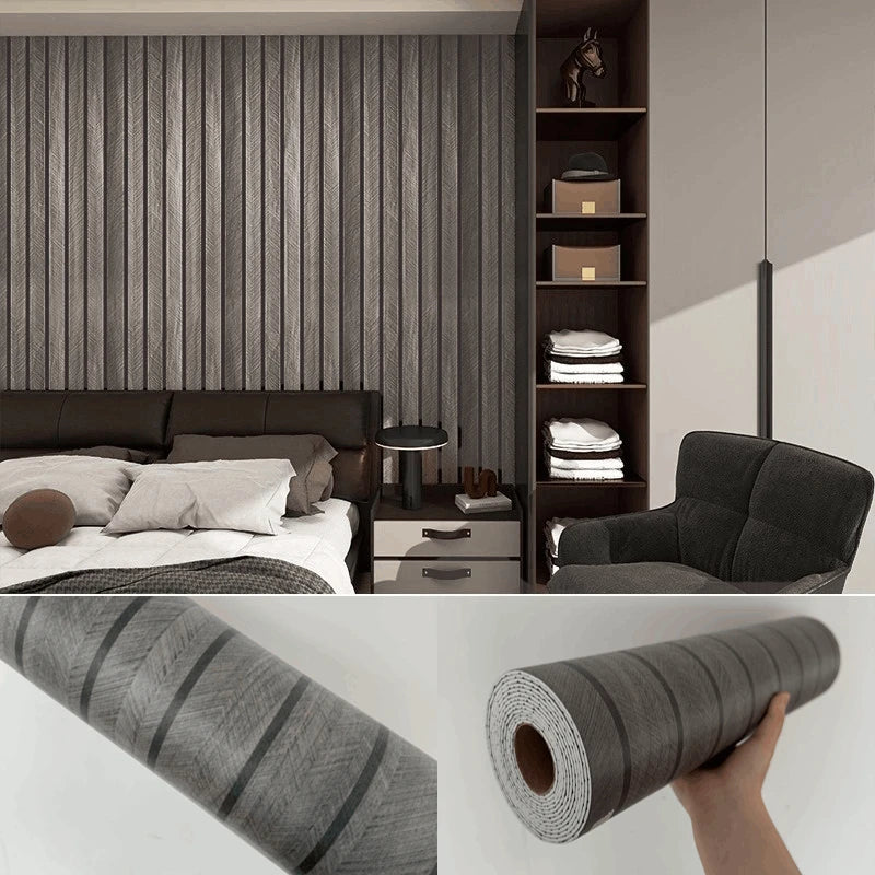 Faux Grille Wall Stickers Self Adhesive Wallpaper for Bedroom Walls Thick Foam Wood Grain Peel and Stick Wallpapers Home Decor