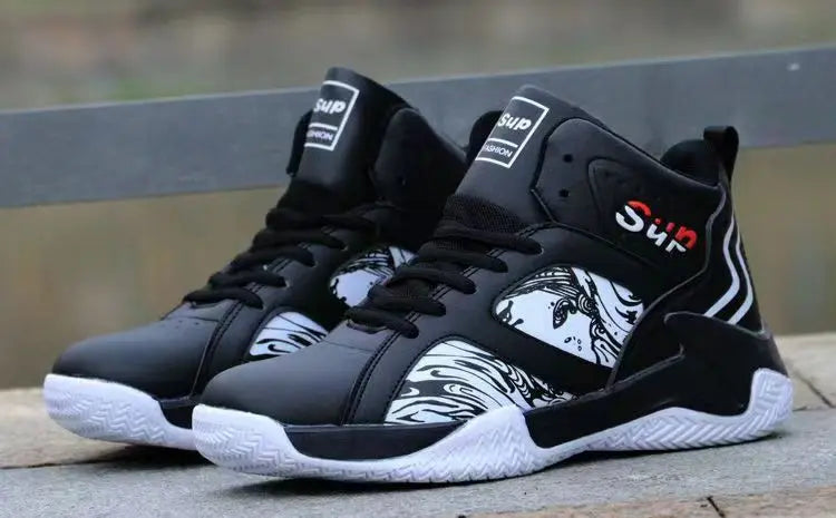 New Anti-Slip Men's Sneaker High Top Men's Basketball Shoes Luxury Comfortable Running Shoes Fashionable Versatile Casual Shoes.