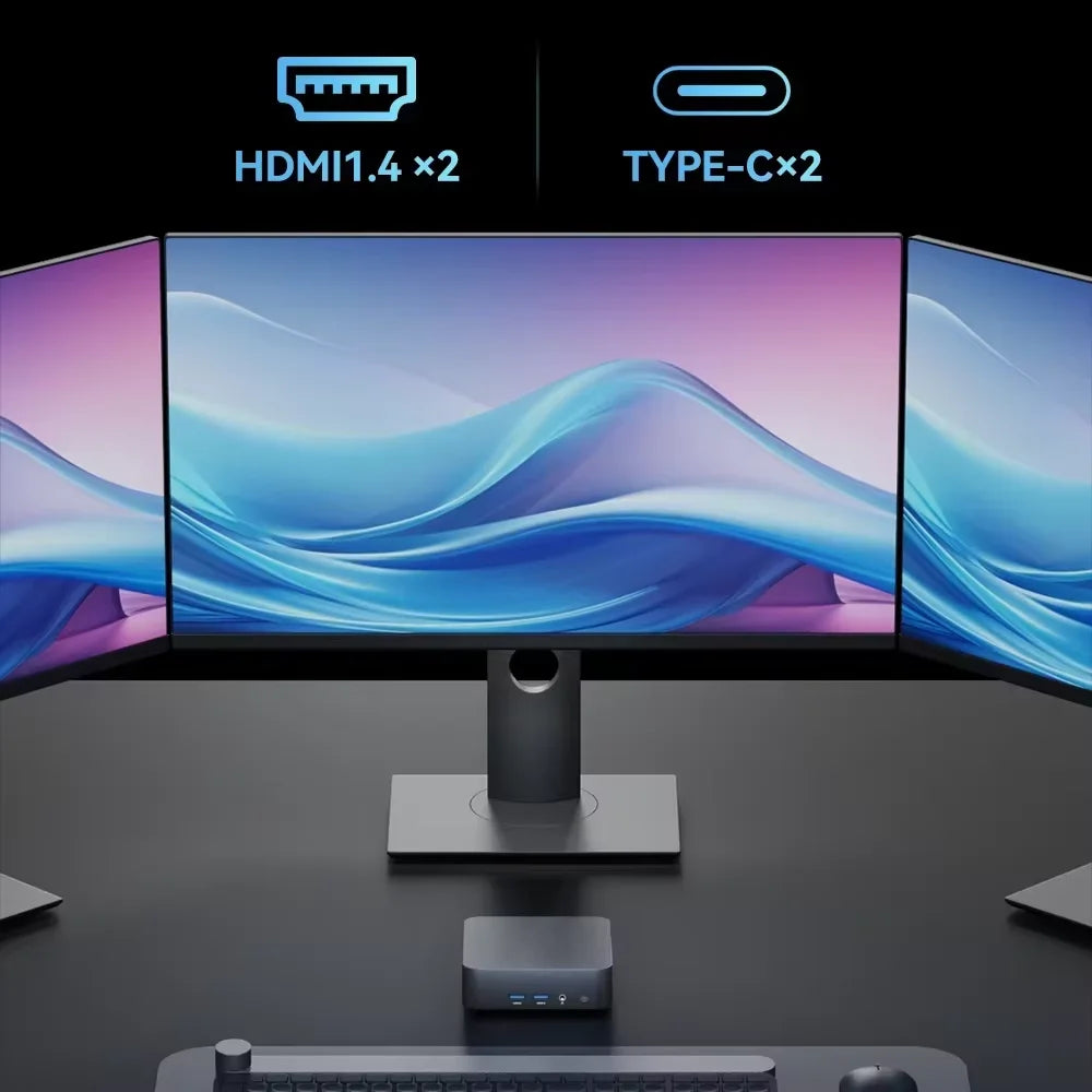 2025 NEW MINI PC Windows 11 Intel Core i9 8950HK 16GB RAM 1TB SSD Computer Dual WIFI 6 BT5.2 4K HD Mini Gaming office studyPc.