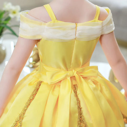 Belle Cosplay Prinzessin Kleid Mädchen Geburtstag Charme Kostüm Kinder Karneval Party Bühne Leistung Vestido Kinder Disguise Kleid