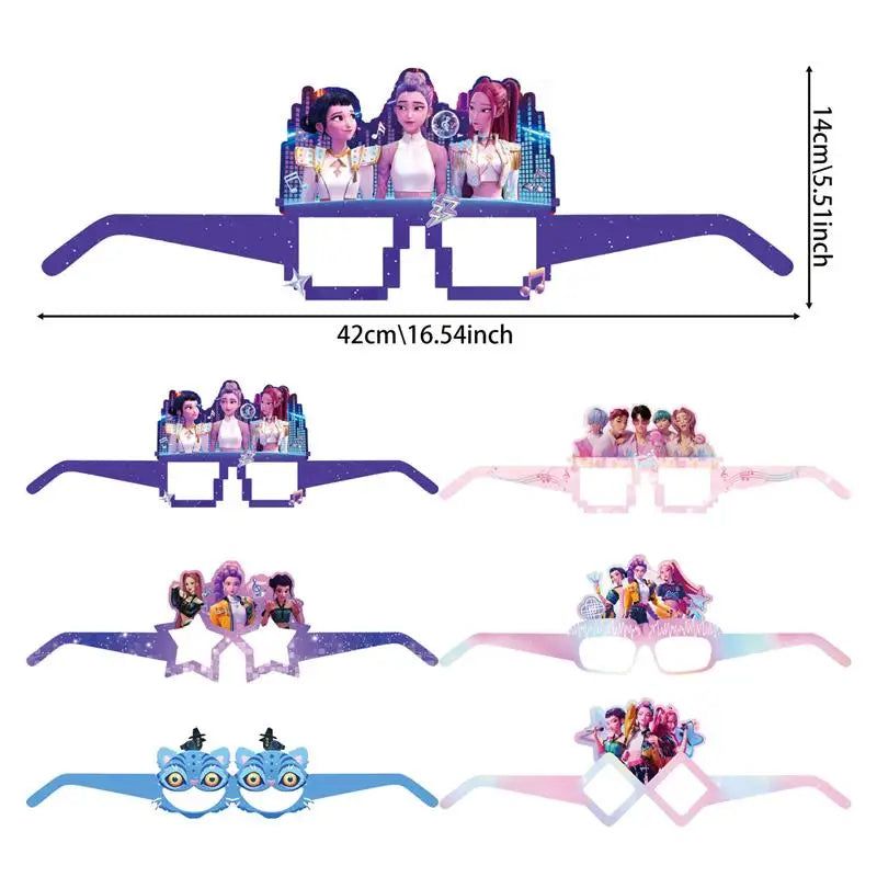 Neue Kpop Dämon Hunter Geburtstag Party Dekoration Geschirr Set Mädchen Luftballons Kuchen Topper Hintergrund Taschen Kinder Party Favor Supplies