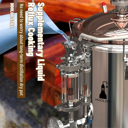 HOOLOO DW 25/50 Distiller Home Copper Still Hydrosol & Essential Oil Extractor Distillation Kit Multifunctional Distiller.