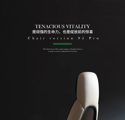 Bequemer Chefbürostuhl, luxuriöser grauer Designer-Drehstuhl, ergonomisch, tragbar, für das Home Office von Fotel Gaming