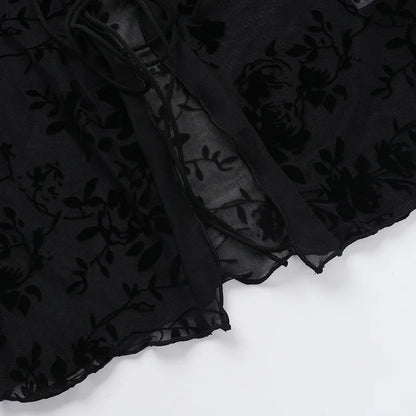 Autumn New Fashionable Chiffon Slim Fit Ruffle Trumpet Sleeve Shirt for Women