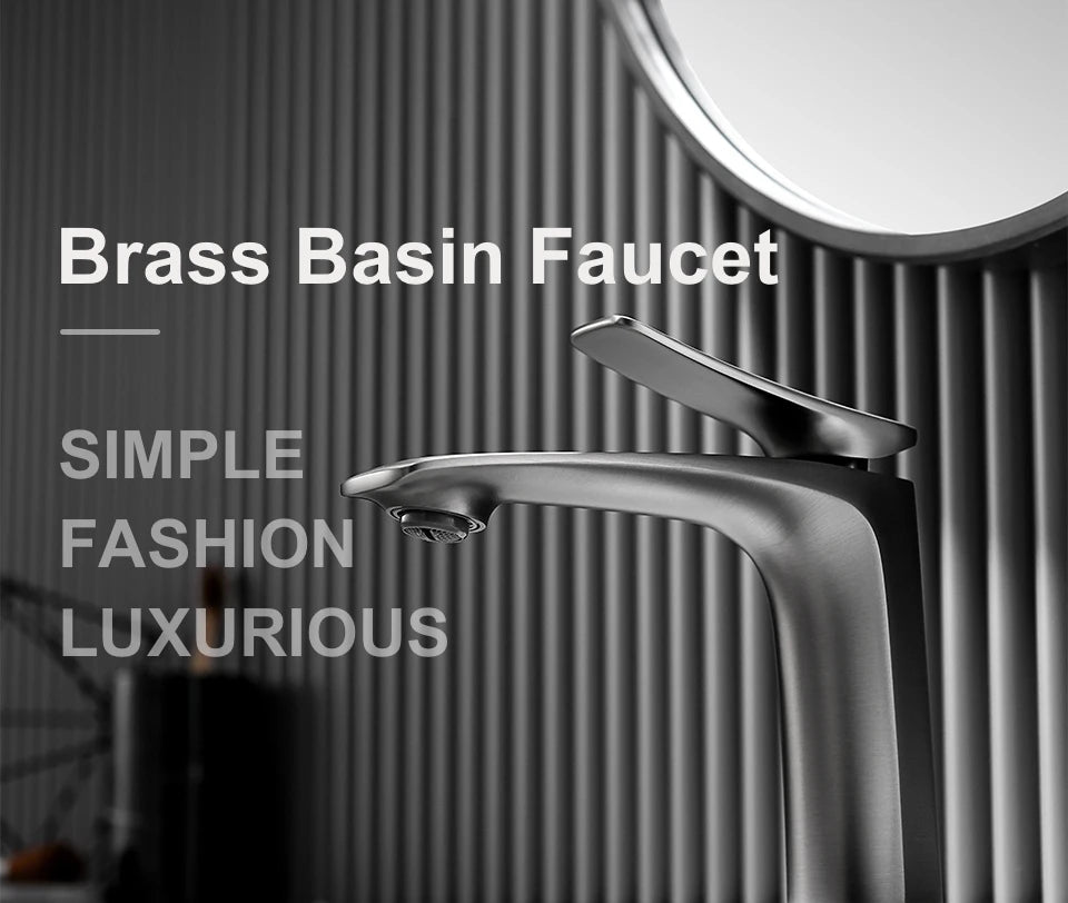 VGX Luxury Bathroom Faucets Basin Mixer Sink Faucet Gourmet Washbasin Tapware Hot Cold Water Tap Brass Chrome Black Brushed Gold