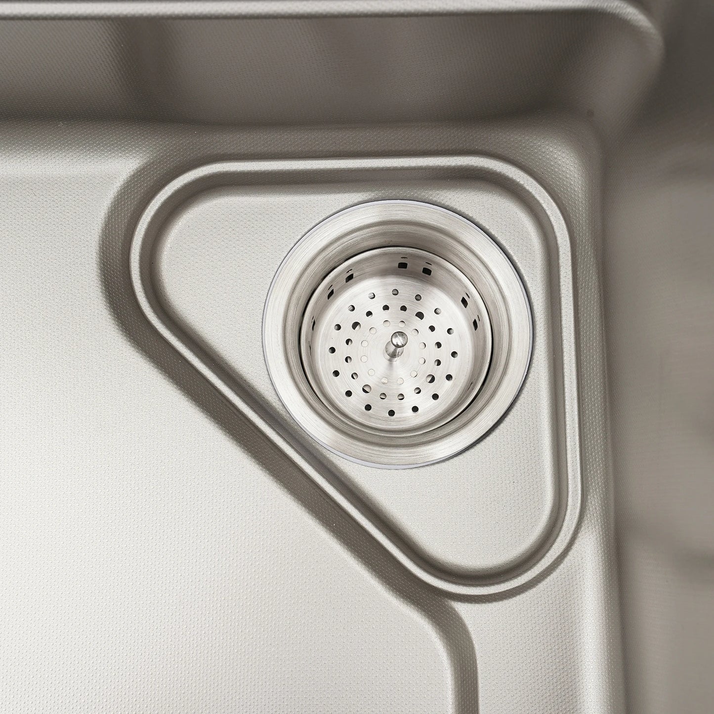 Geräuscharmes, modernes Küchenspülbecken aus Edelstahl mit Überlaufschutzloch, leicht zu reinigende Küchenanlagen