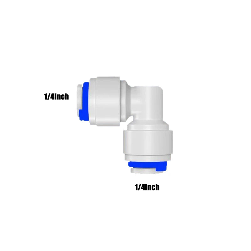 10PCS RO Water Hose Connection Straight Elbow Tee 1/4" Coupling Plastic Quick Pipe Fitting Reverse Osmosis Connector