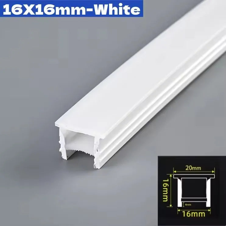 Black Flexible LED Neon Rope Lamp Silicone Tube Diffuser Recessed Channel For WS2811 WS2812B Waterproof Ribbon Neon Strip Lights