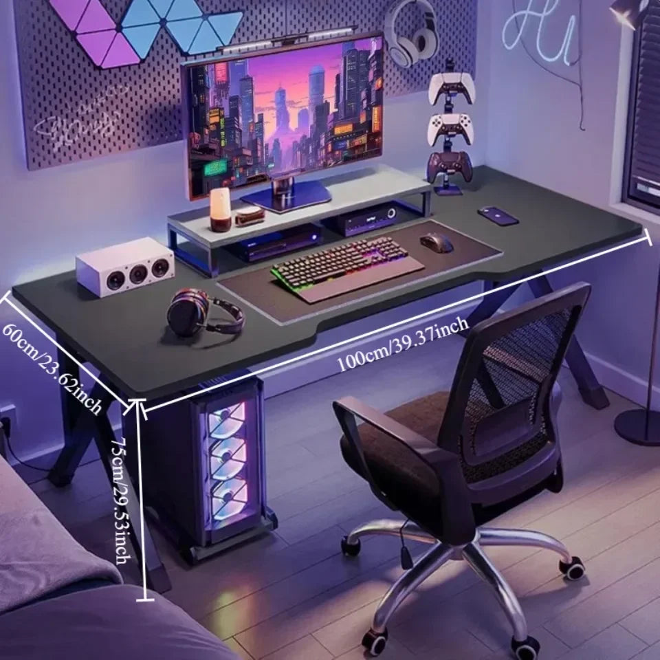 Ergonomischer Gaming-Tisch, Desktop-Computer, Doppel-Player-Gaming, luxuriöser und stabiler Gaming-Tisch, Schlafzimmer-Schreibtisch und Lernen