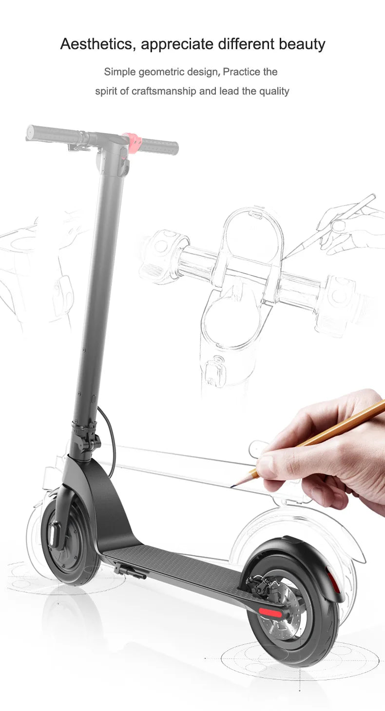 Alnsoor X7 Folding Electric Scooter 350W 36V5Ah 8.5-inch Tire Lightweight E-Scooter Adult Urban Commuting EScooter.