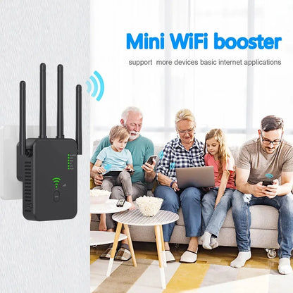 1200Mbps Wireless WiFi Repeater WIFI Range Extender WiFi Signal Booster 5G 2.4G Dual-band Network Amplifier WiFi Router.
