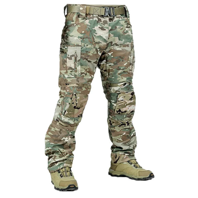 Men's Combat Army Military Tactics overalls Sport camping pants Camo multi-lens black trekking safari suit