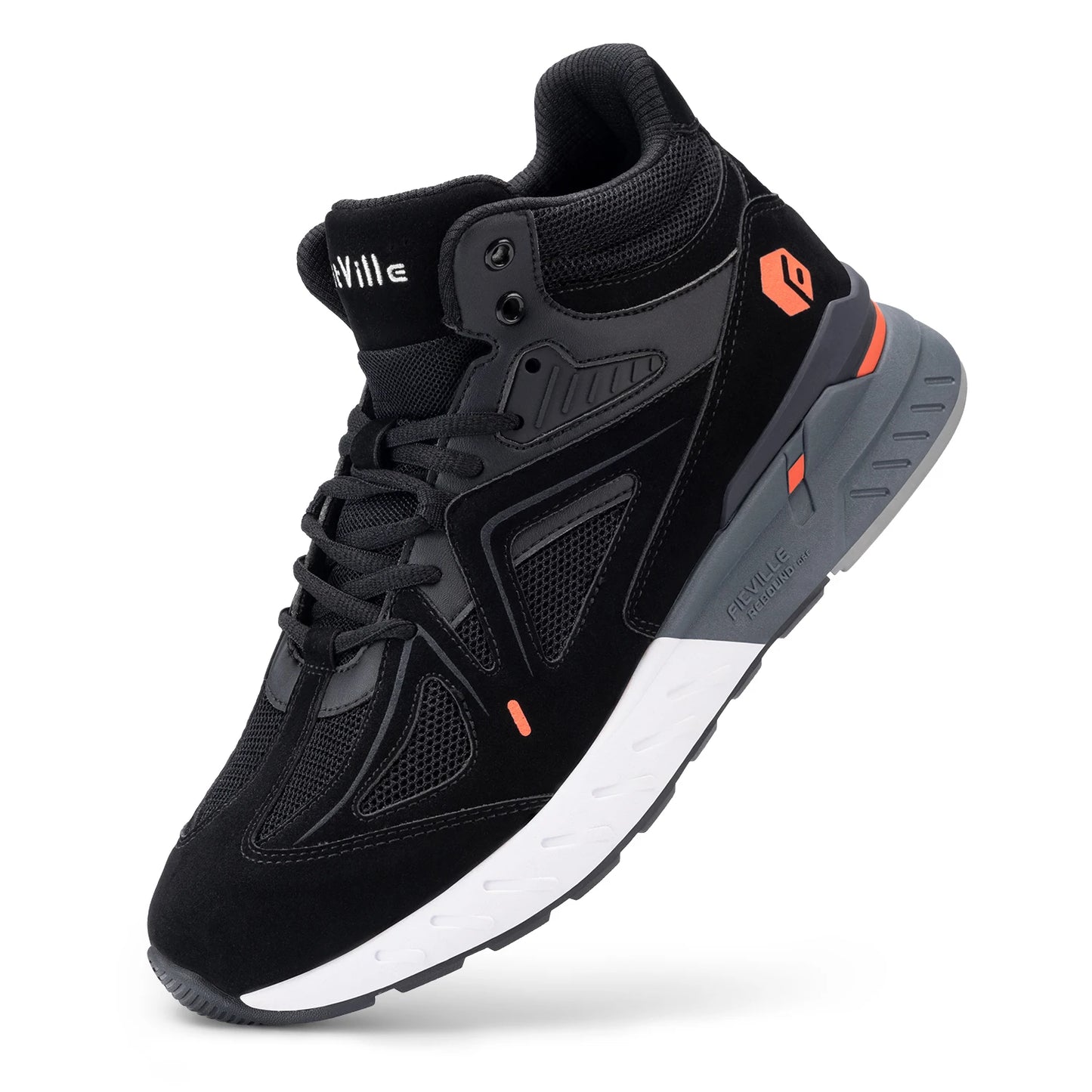 FitVille Herren-High-Top-Basketballschuhe, verbreitert, leicht, lässig, atmungsaktiv, für männliche geschwollene Füße, lindert Schmerzen.